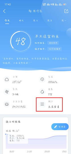 墨迹天气怎么看潮汐时间