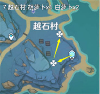 原神胡萝卜采集路线介绍