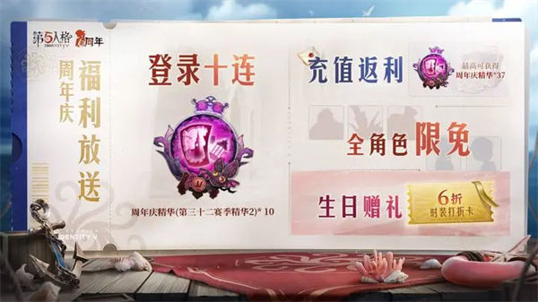 第五人格六周年福利有哪些