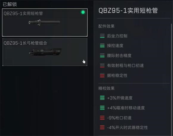 三角洲行动QBZ95-1配件推荐